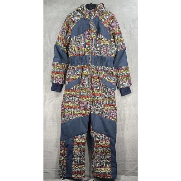 Free People Movement All Prepped Jacquard Ski Suit Size Xlarge Hooded - Picture 3 of 16